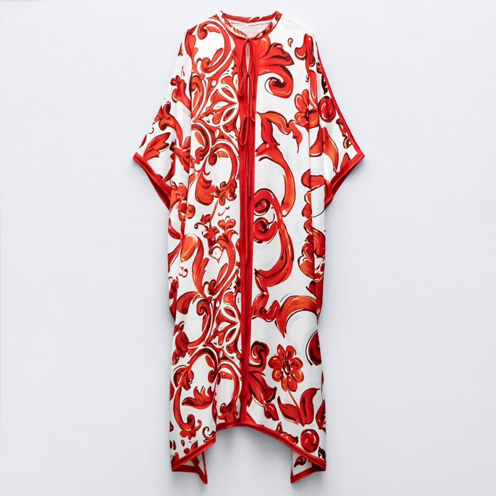 Boho Summer Beach Maxi Dress - 2026 Summer New Women Red White