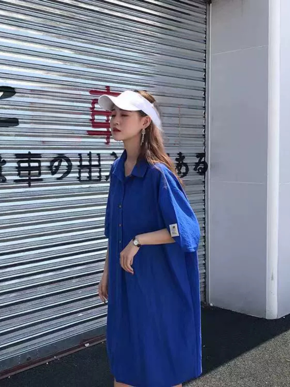 plus Size Shirt Dress Slimming - Korean Style A Line Shirt Dress 评论和价格