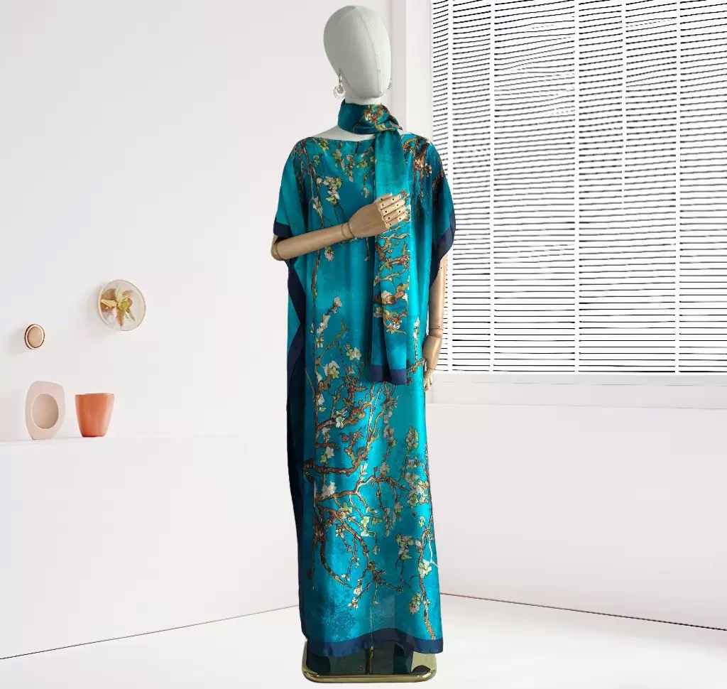 Causal Three Printed Silky Kaf - Boho Summer Beach Maxi Dress 评论和价格