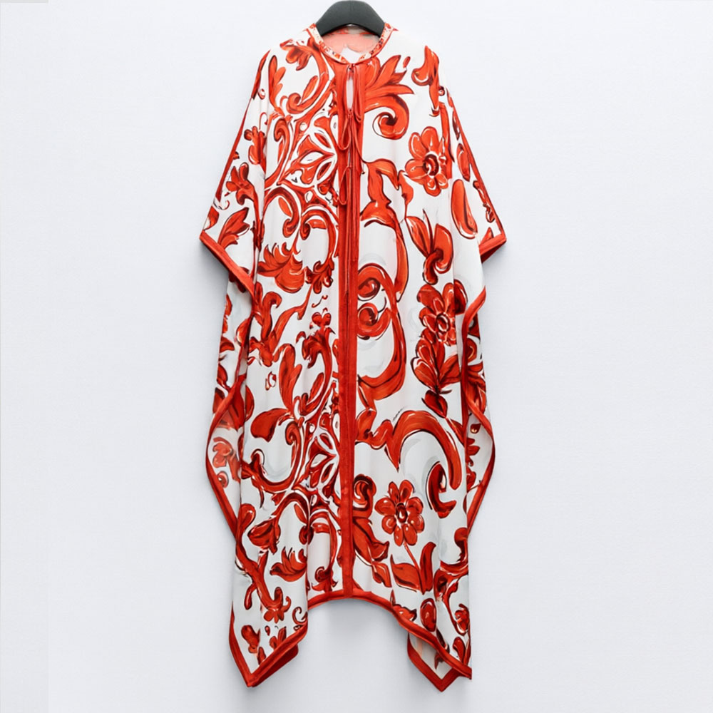 2026 Summer New Women Red Whit - Boho Summer Beach Maxi Dress 评论和价格