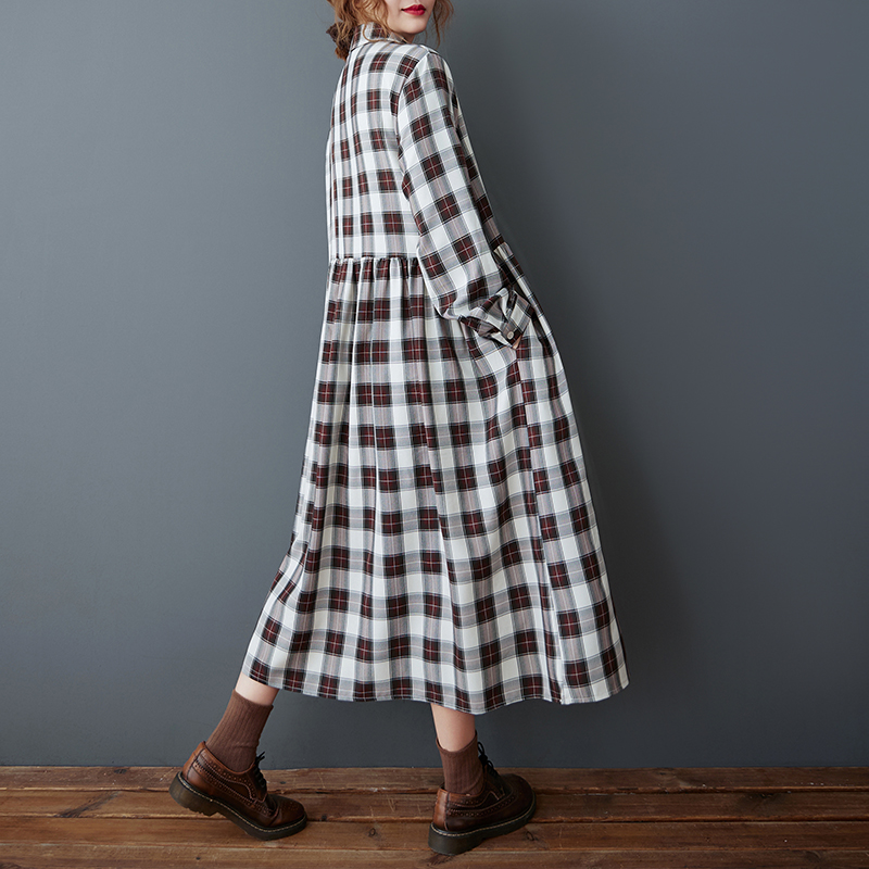 Spring Autumn Loose Korean Sty - Korean Style A Line Shirt Dress 评论和价格